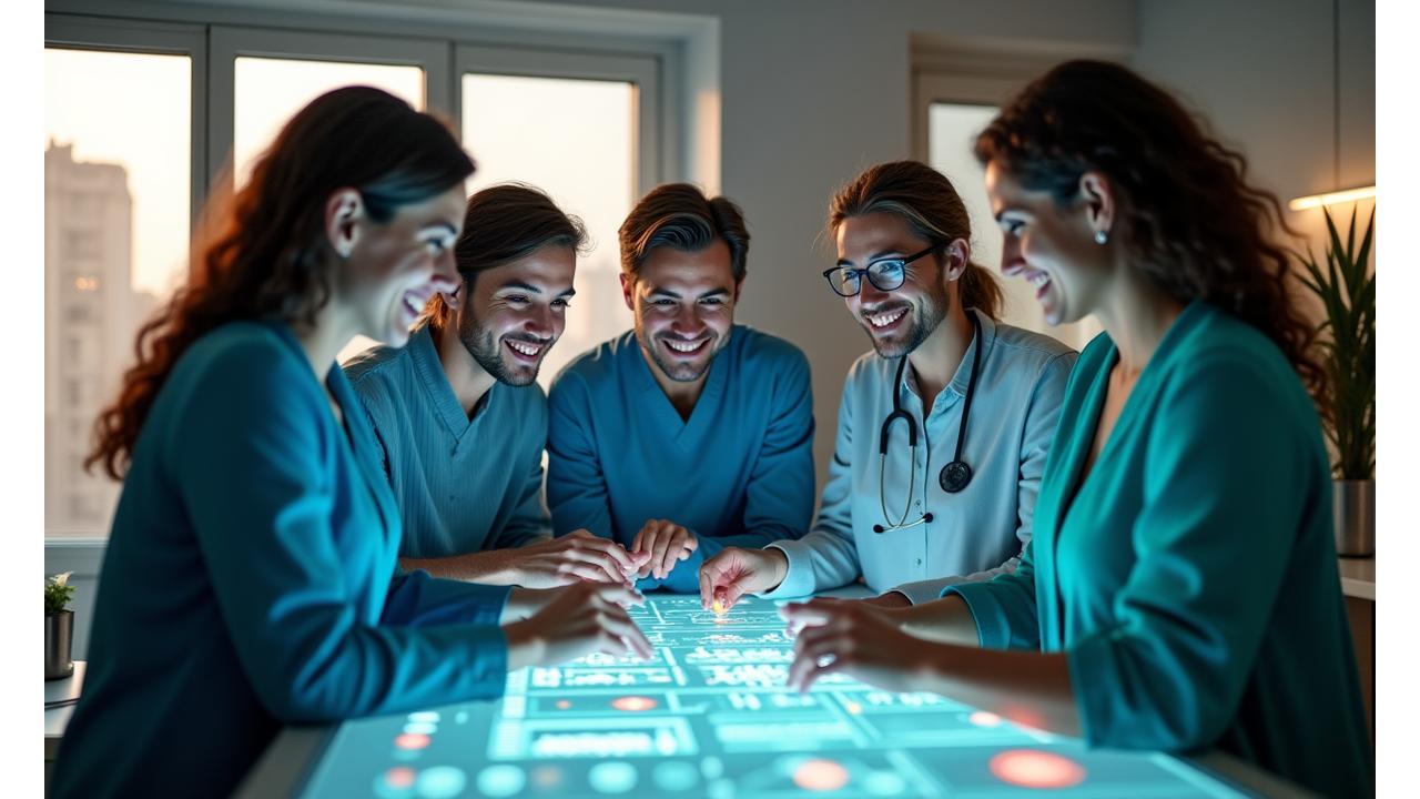Team Alba Nuova che collabora per la salute digitale a Roma