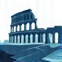 Icona del Colosseo e mappa per il forum Roma Local.