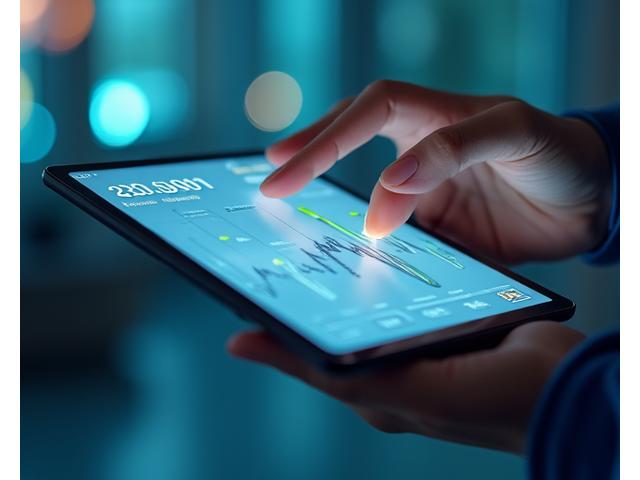 Grafici su tablet che mostrano il monitoraggio della salute