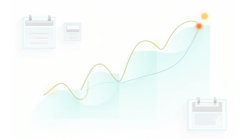 Illustrazione pulita di un pannello di controllo con grafici di abbonamento e icone di pagamento, simbolo di gestione finanziaria digitale semplificata
